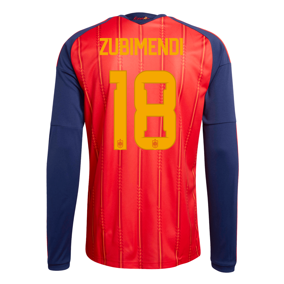 Men's 2026 World Cup Home Long-Sleeve Jersey - Zubimendi - 18