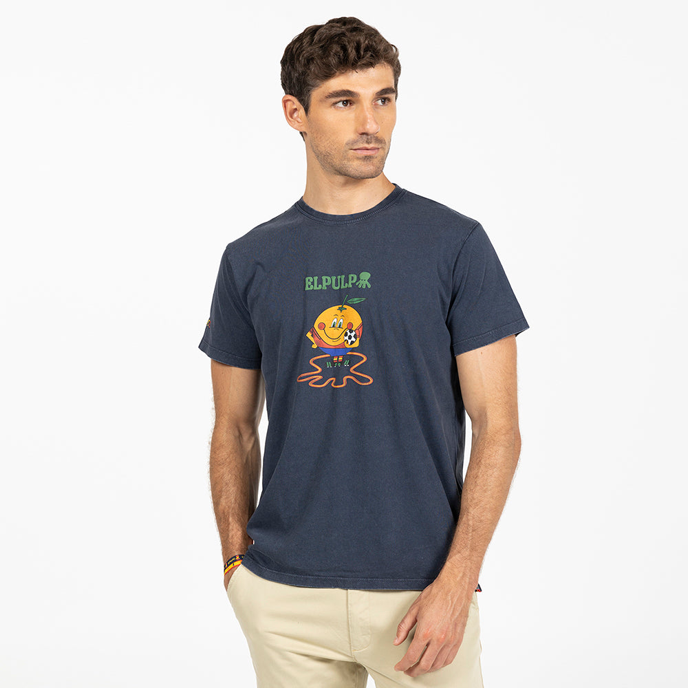 BLUE BASIC ORANGE T-SHIRT
