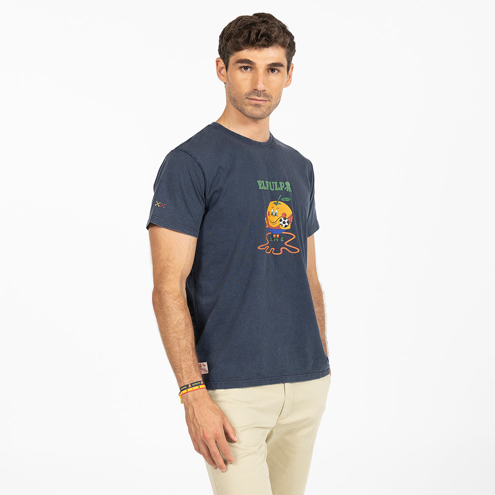BLUE BASIC ORANGE T-SHIRT