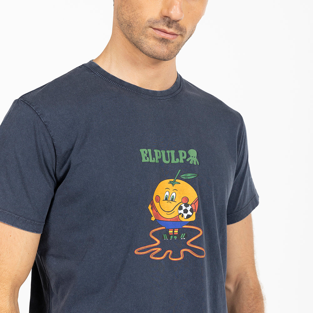 BLUE BASIC ORANGE T-SHIRT