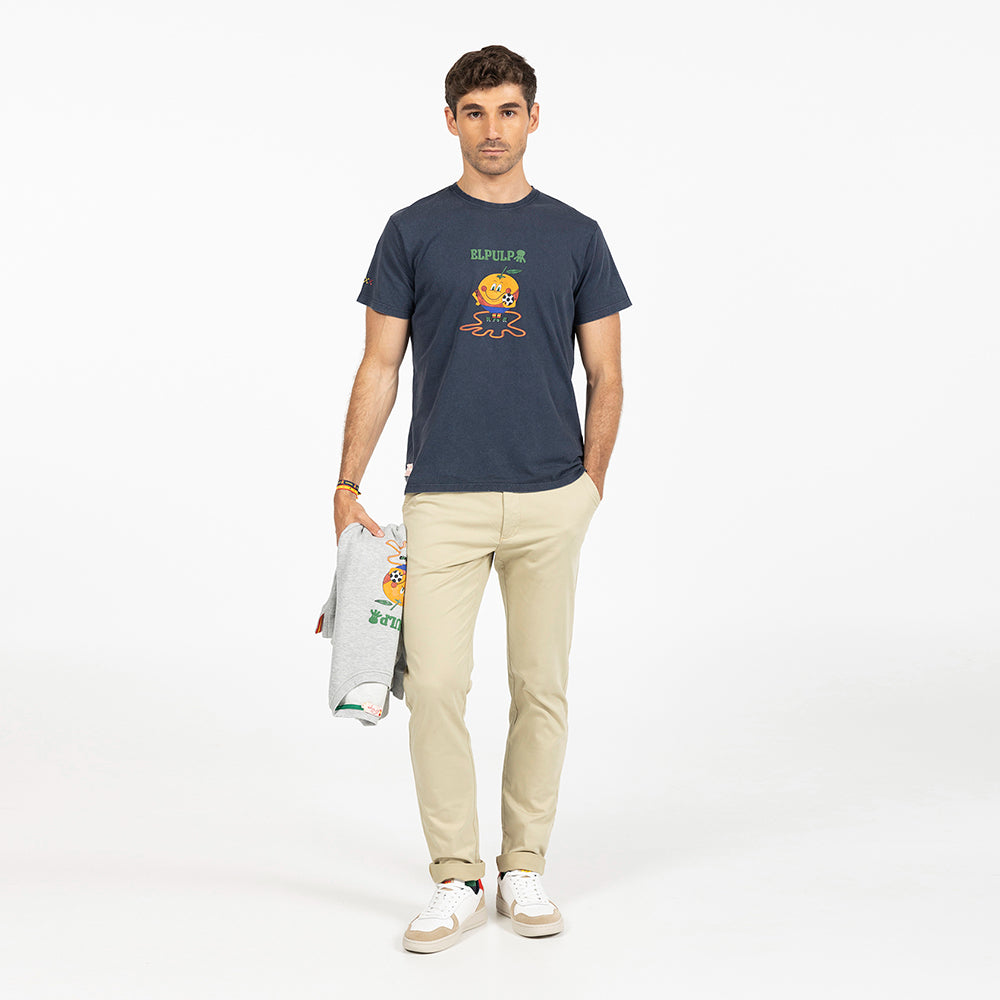 BLUE BASIC ORANGE T-SHIRT