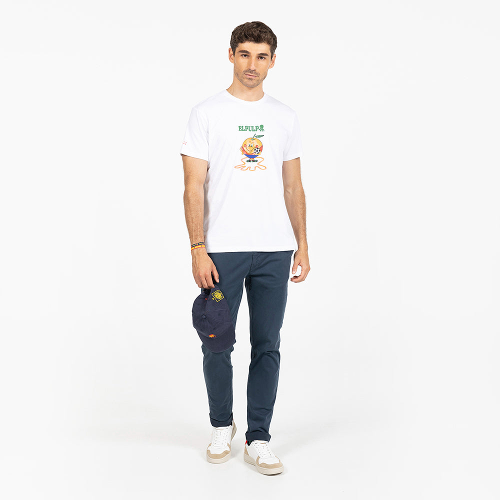 BASIC ORANGE WHITE T-SHIRT