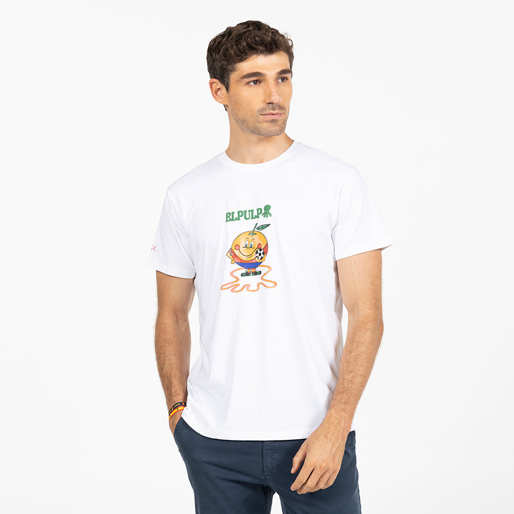 BASIC ORANGE WHITE T-SHIRT