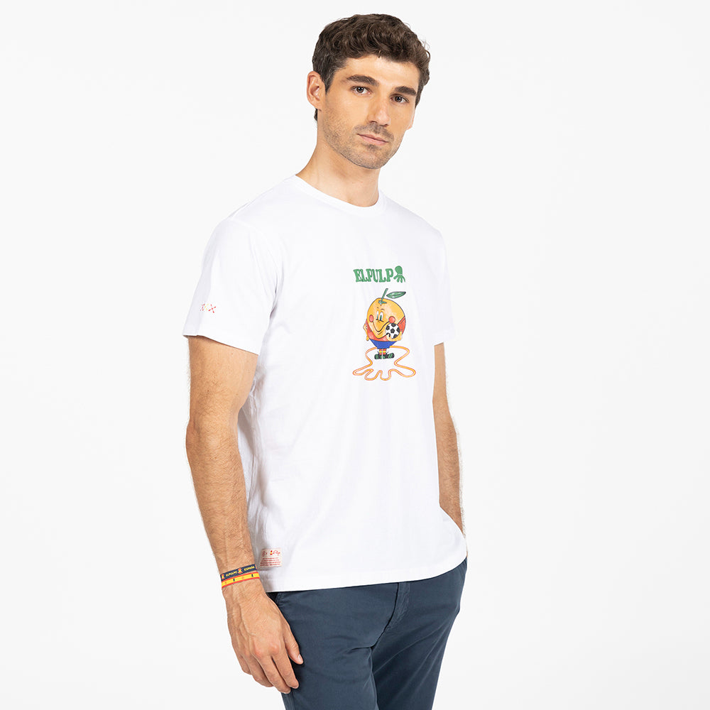 BASIC ORANGE WHITE T-SHIRT
