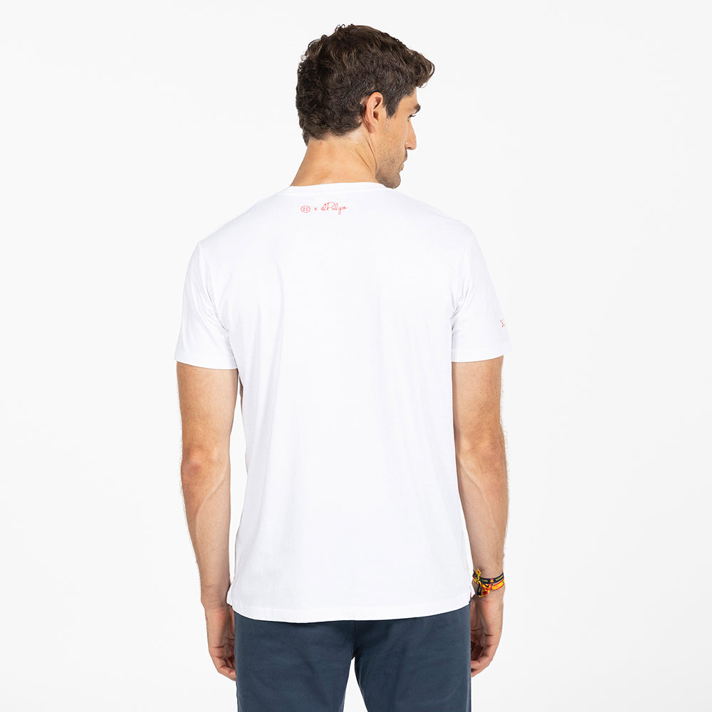 BASIC ORANGE WHITE T-SHIRT