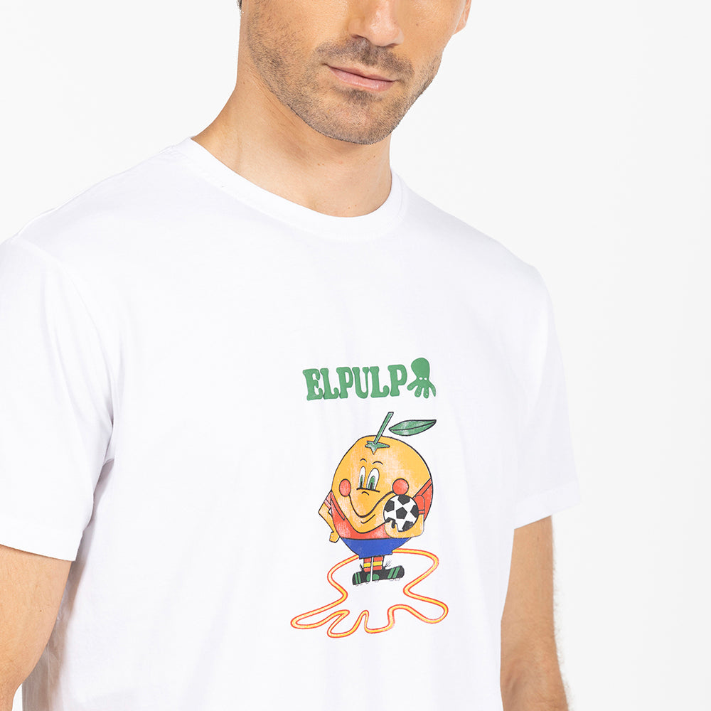 BASIC ORANGE WHITE T-SHIRT
