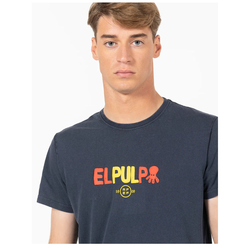 CAMISETA AZUL LETTERING