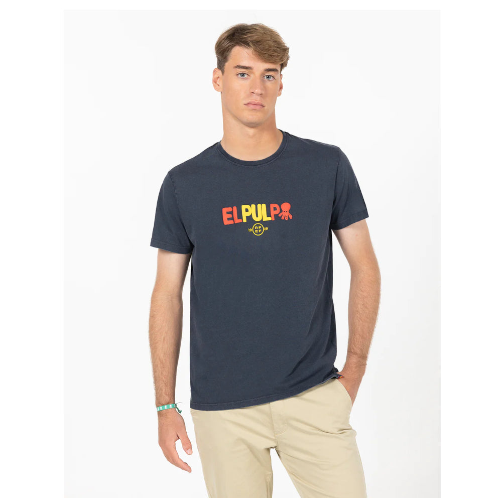 CAMISETA AZUL LETTERING