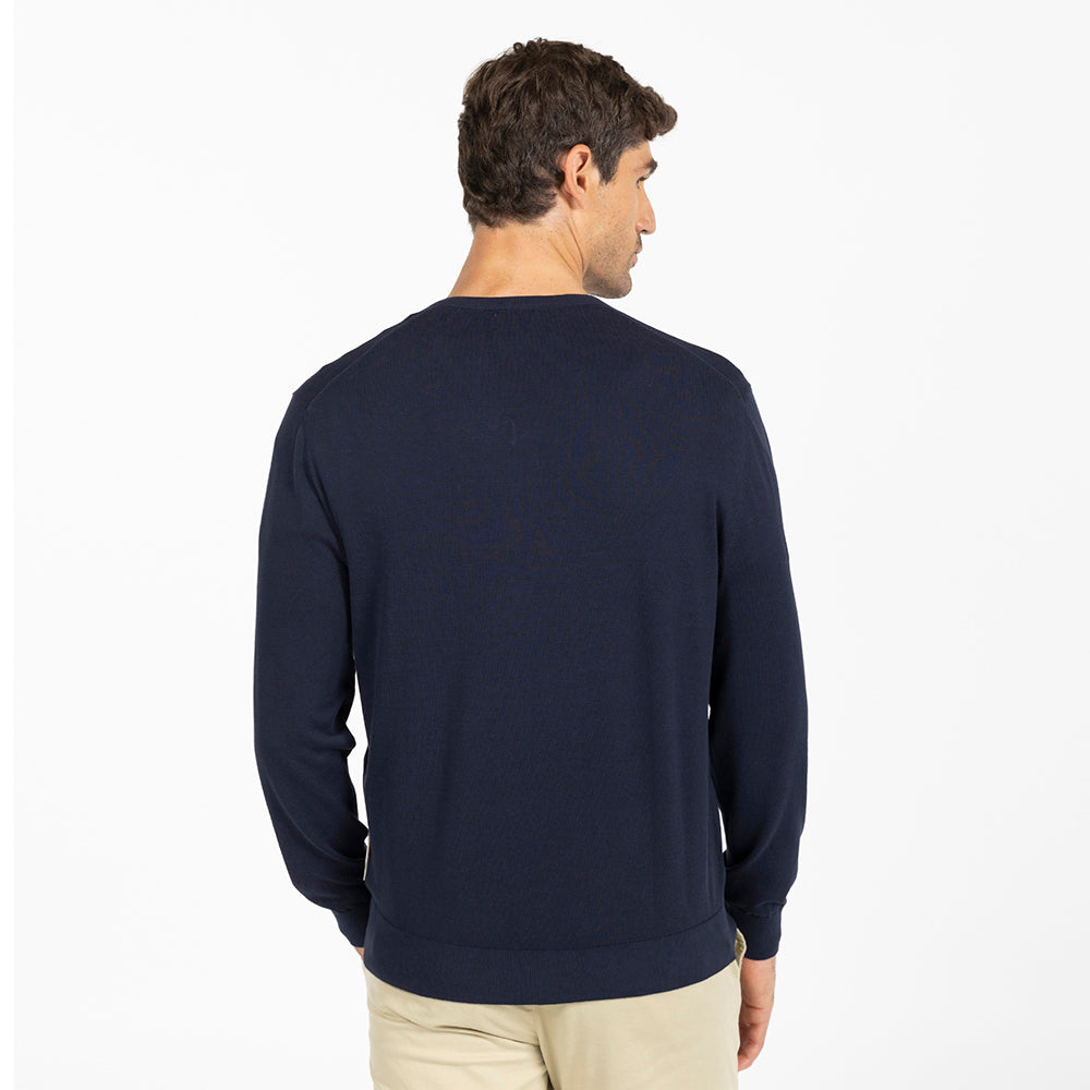 BLUE V-NECK SWEATER