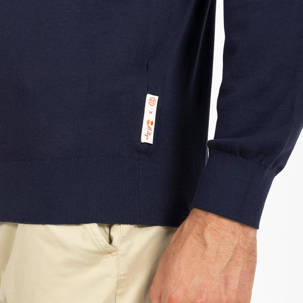 BLUE V-NECK SWEATER