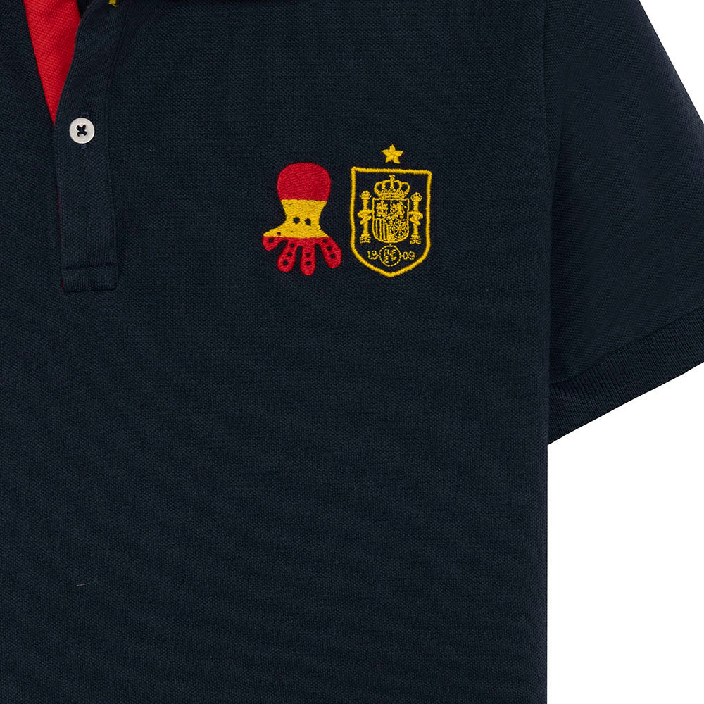 POLO AZUL ESCUDO RFEF JUNIOR