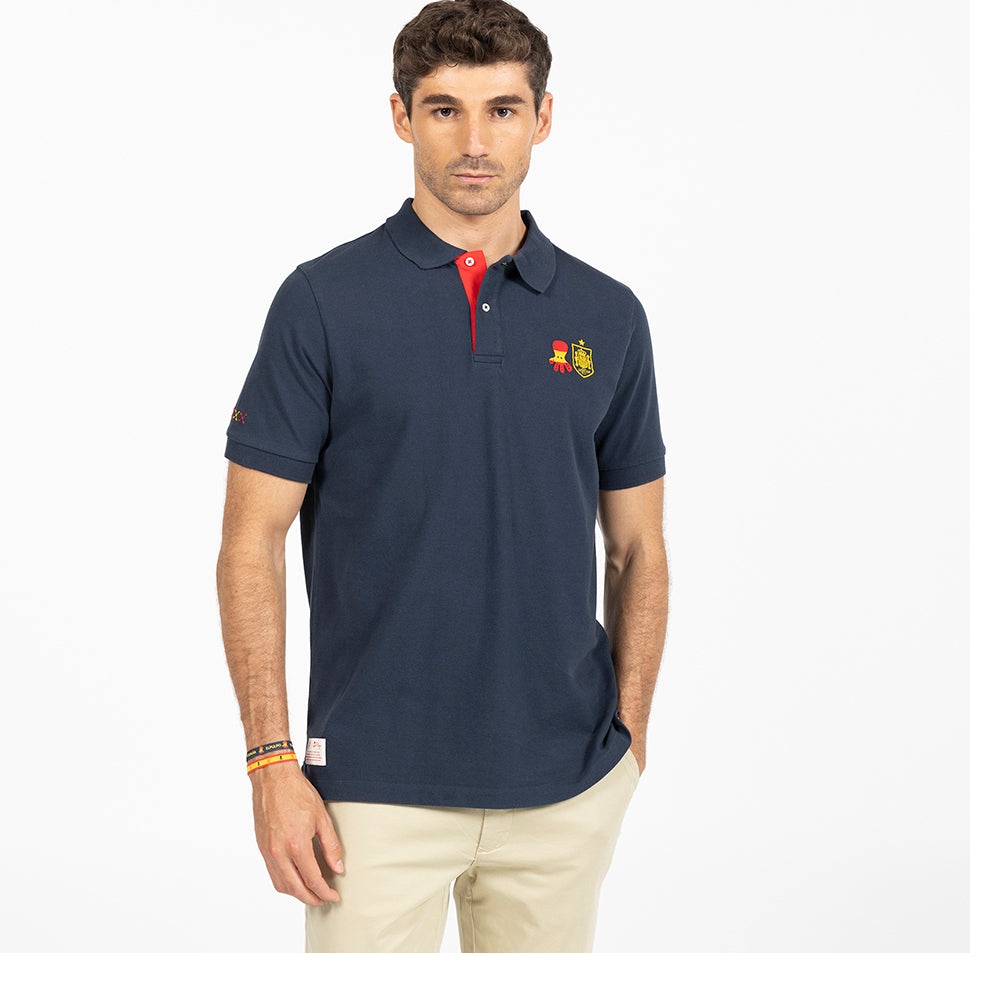 POLO AZUL ESCUDO RFEF