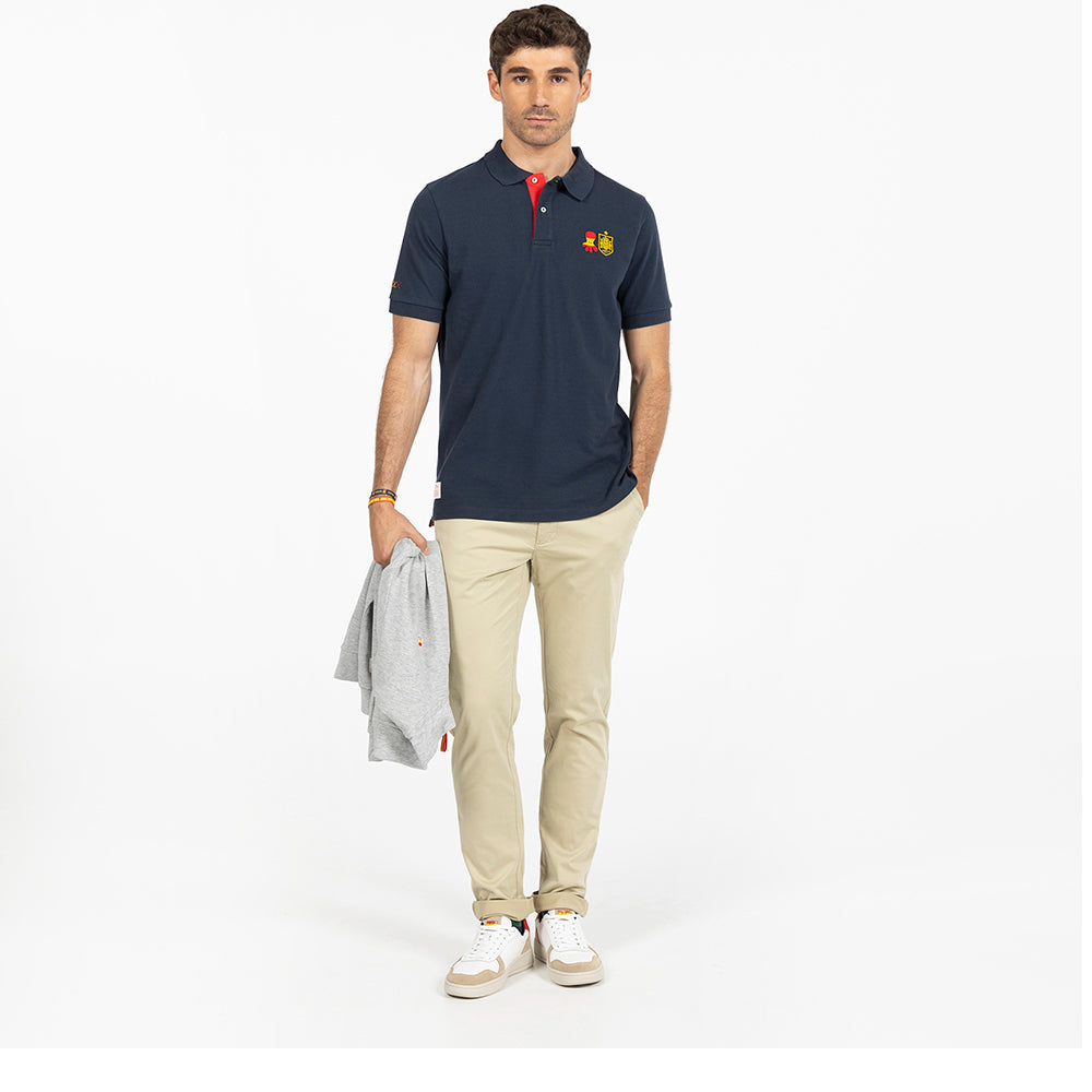 POLO AZUL ESCUDO RFEF