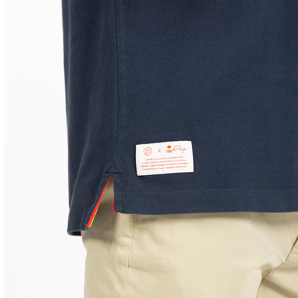 POLO AZUL ESCUDO RFEF