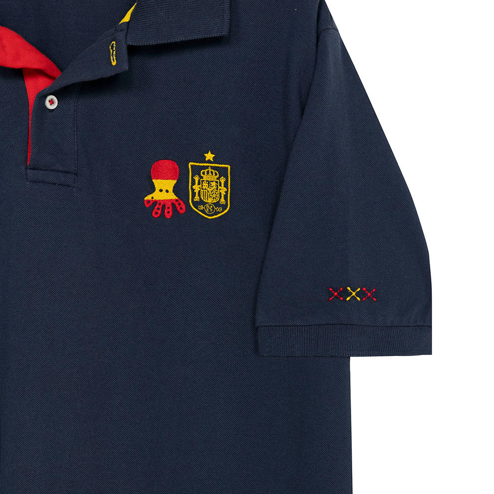 POLO AZUL ESCUDO RFEF