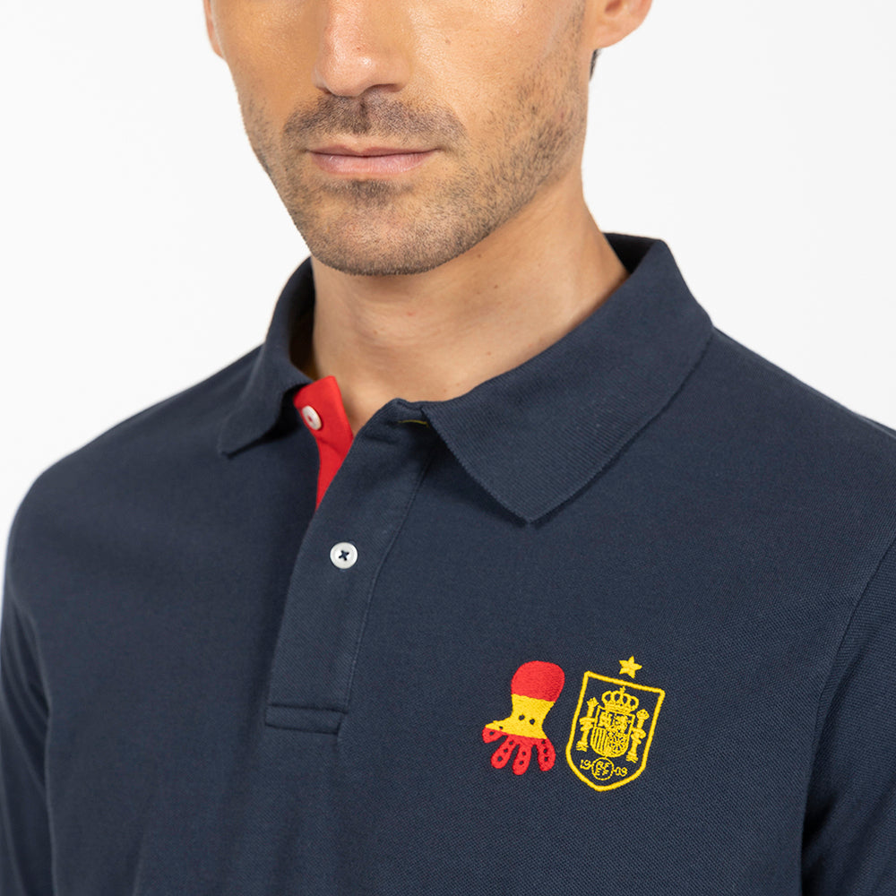 POLO AZUL ESCUDO RFEF