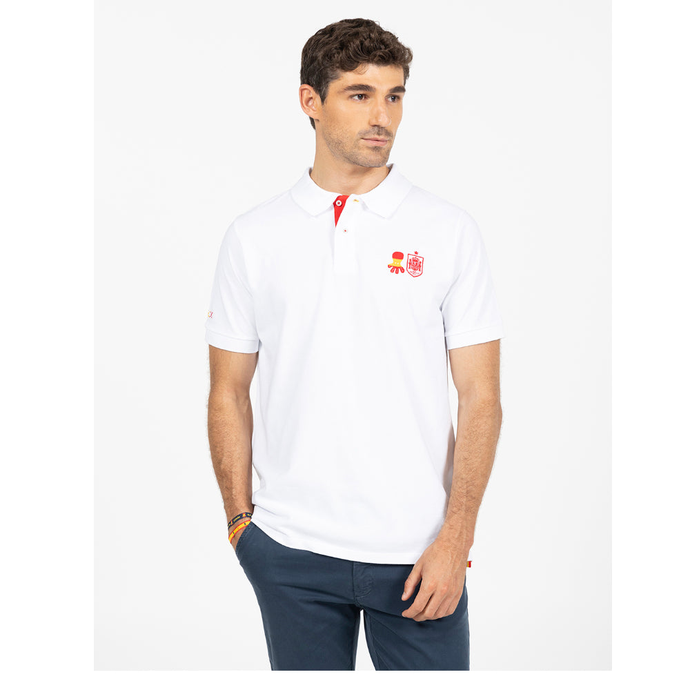 WHITE POLO SHIRT ELPULPO SHIELD