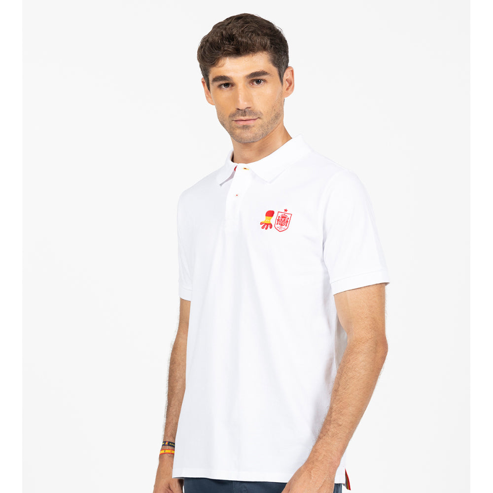 WHITE POLO SHIRT ELPULPO SHIELD