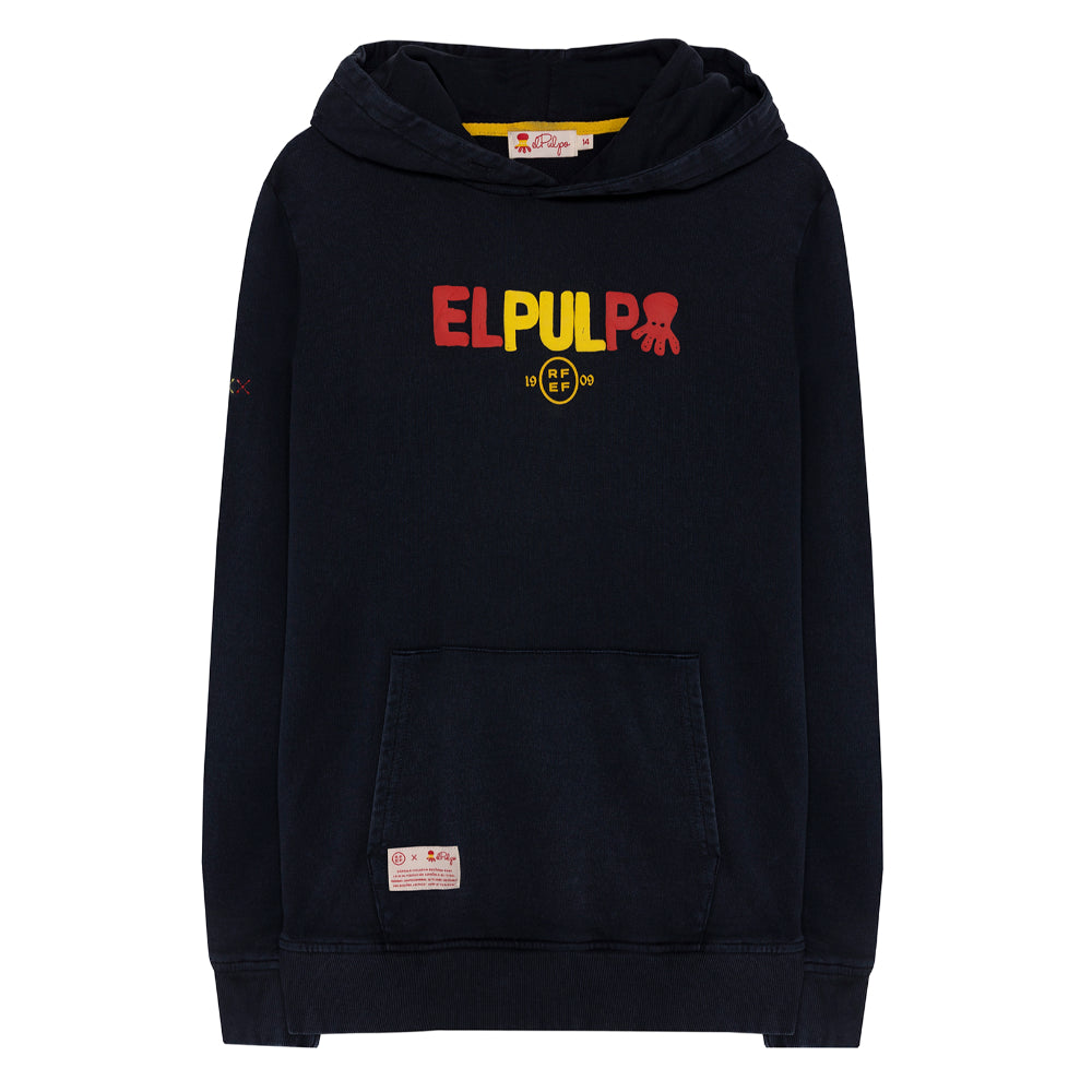 SUDADERA CON CAPUCHA LETTERING RFEF JUNIOR