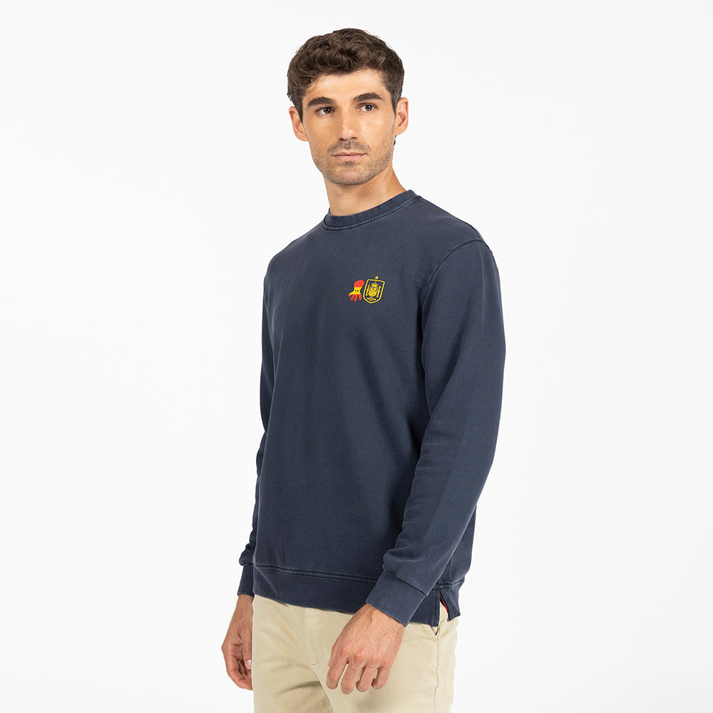 SUDADERA AZUL ESCUDO RFEF
