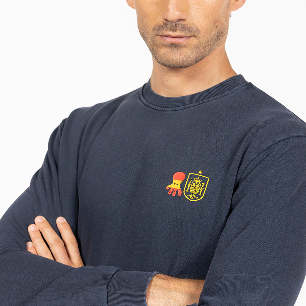 SUDADERA AZUL ESCUDO RFEF