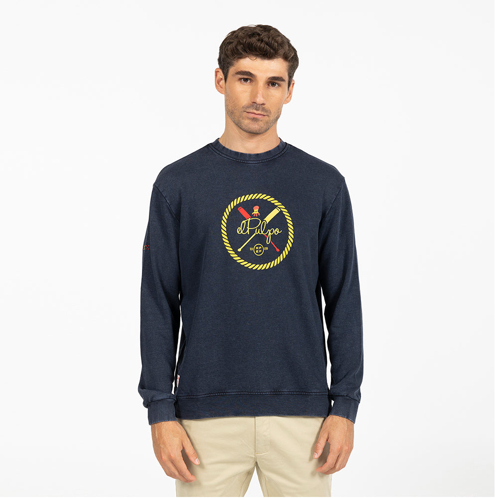 SUDADERA AZUL REMOS ELPULPO
