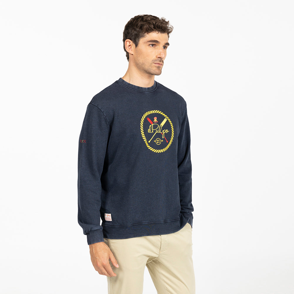SUDADERA AZUL REMOS ELPULPO
