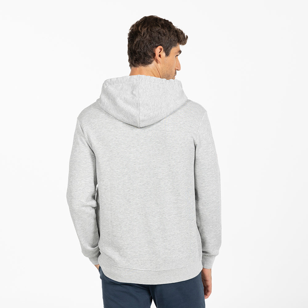 SUDADERA GRIS CAPUCHA LETTERING