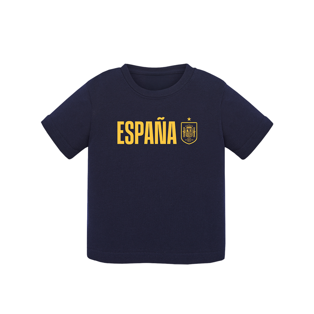 CAMISETA ESPAÑA CON ESCUDO NAVY 2025