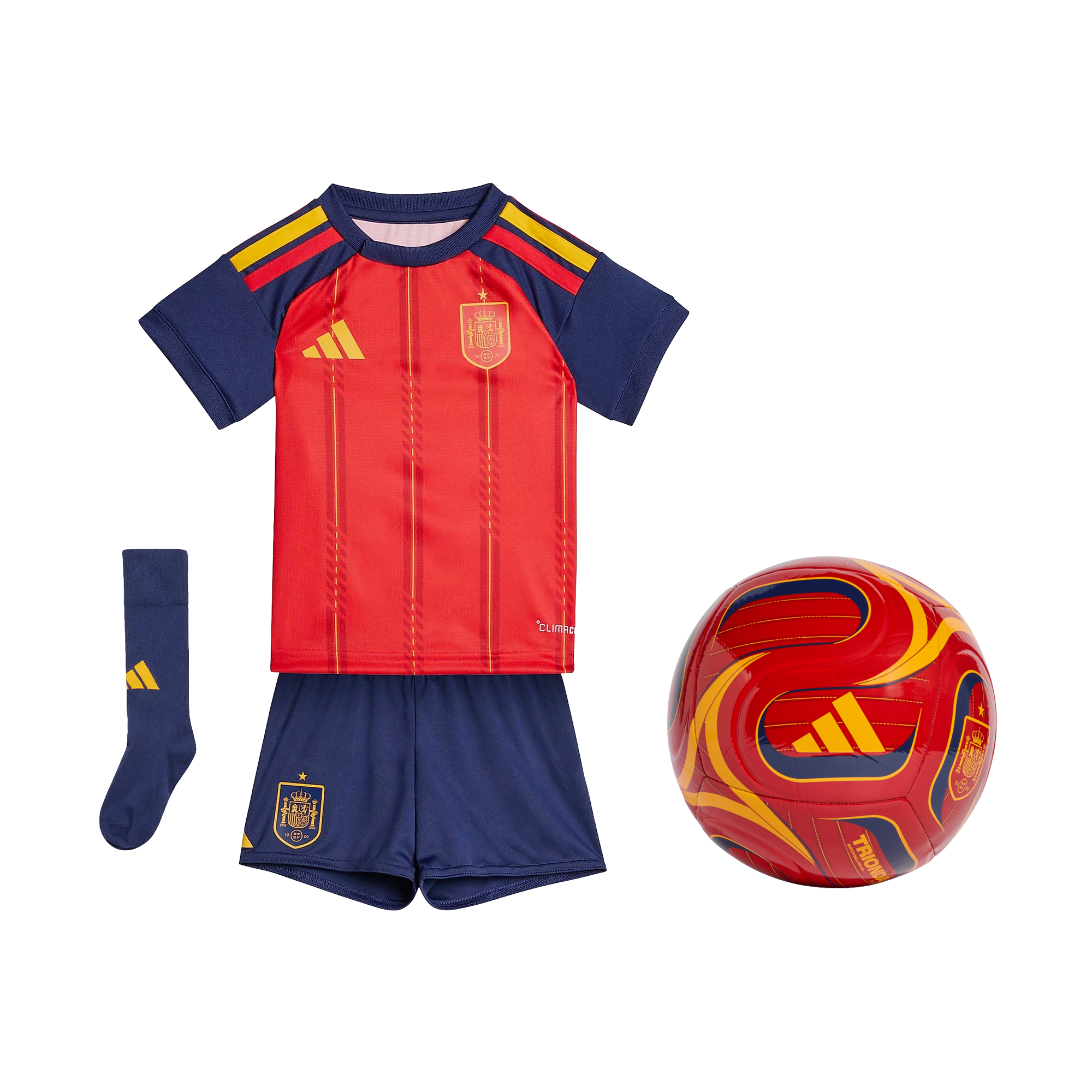 Pack Conjunto Infantil Primera Equipación + Balón España